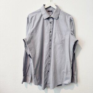 Van Heusen Men's Button Up Slim Tall Dress Shirt Office Business Work Size 17.5